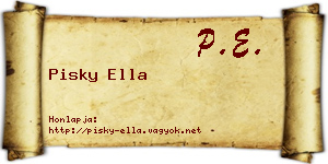 Pisky Ella névjegykártya